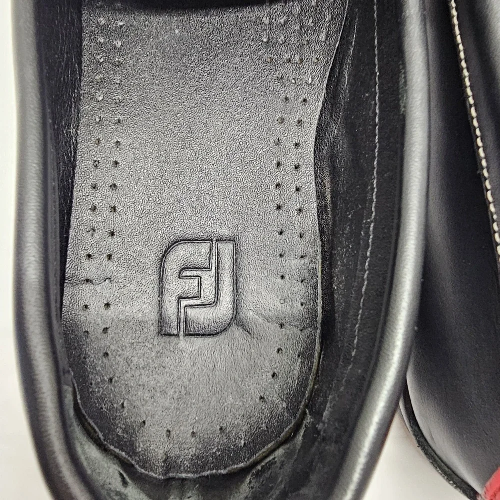 FootJoy Men's 10 M Black Club Casual Leather Bit Loafers Slip On Driving Shoes